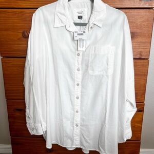 AE Oversized Button-Up Shirt XS
